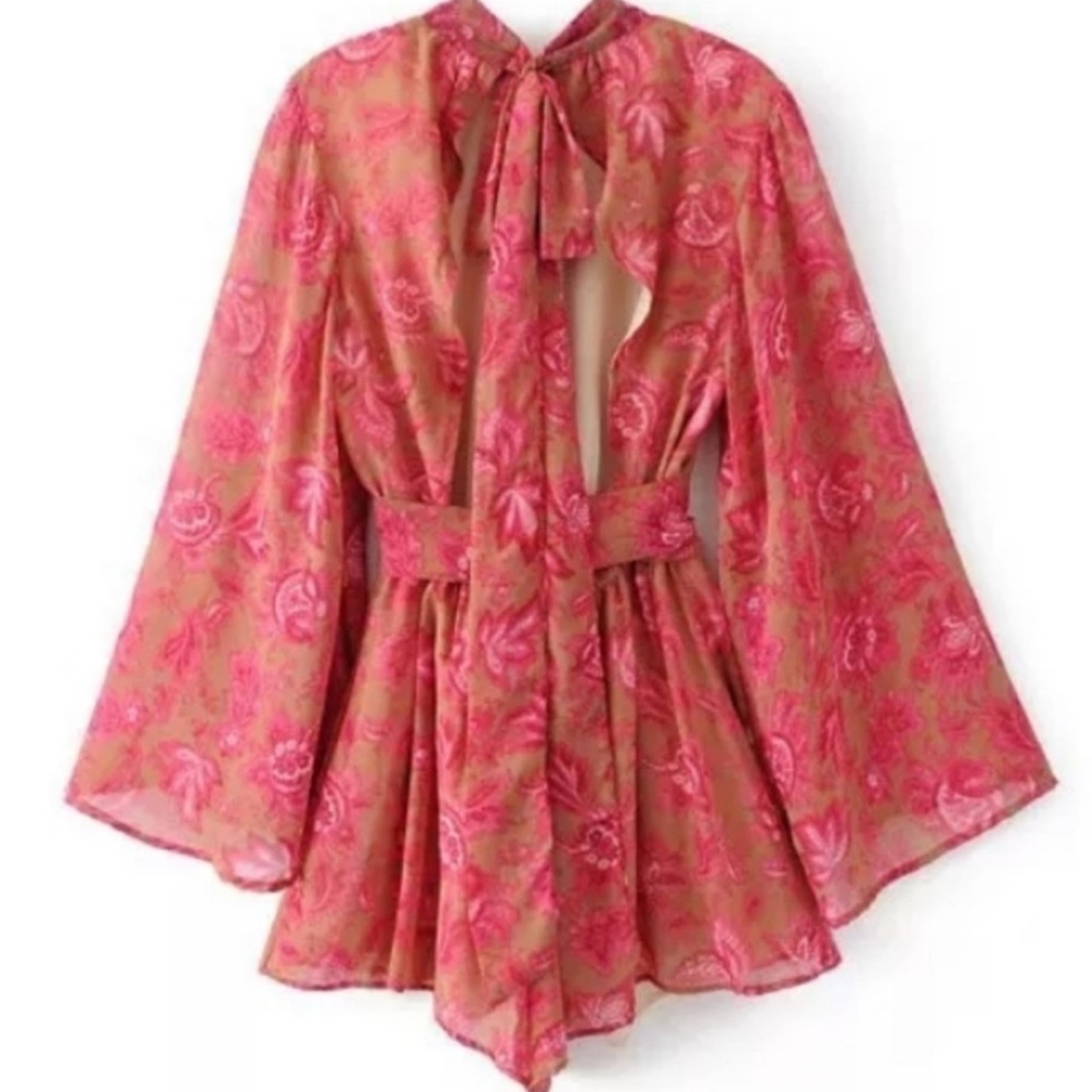 The GABRIELA Floral Chiffon Romper - Picture 5 of 8
